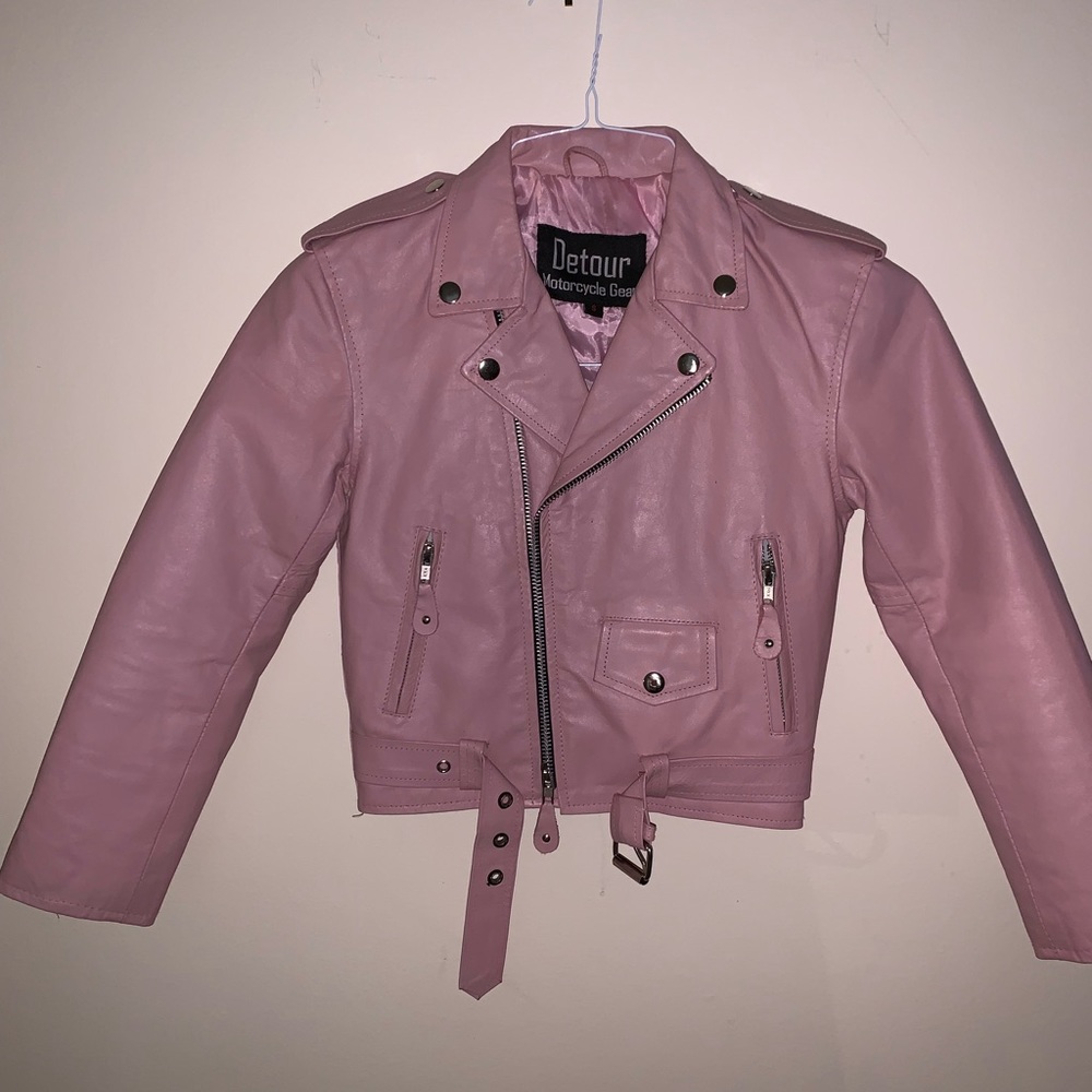 Pink Detour Motorcycle Gear leather jacket